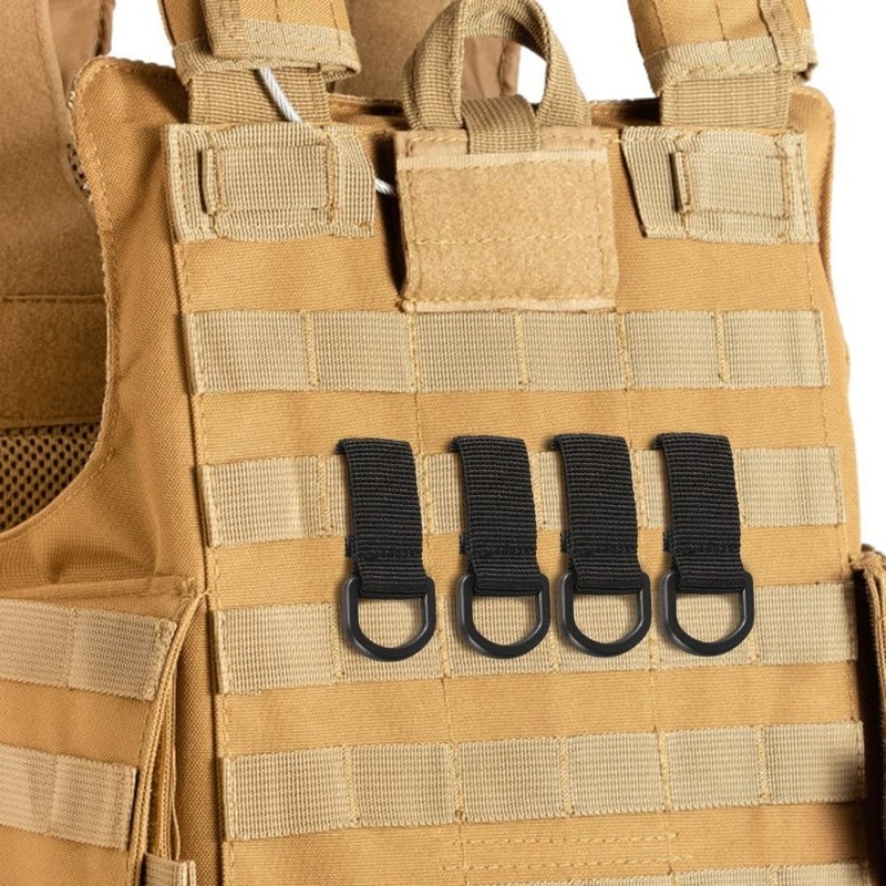 DONGKER 5PCS Tactical Molle D Hanging Buckle,Nylon Webbing D-Buckle for