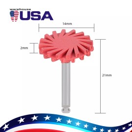 AZDENT 6Pcs Dental Composite Polishing Polisher Wheel Burs Coarse Medium Fine RA 2.35mm