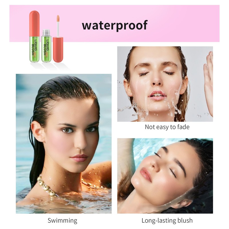 Liquid Cream Blush Stick - Soft Cream Liquid Blush, Long-Wearing