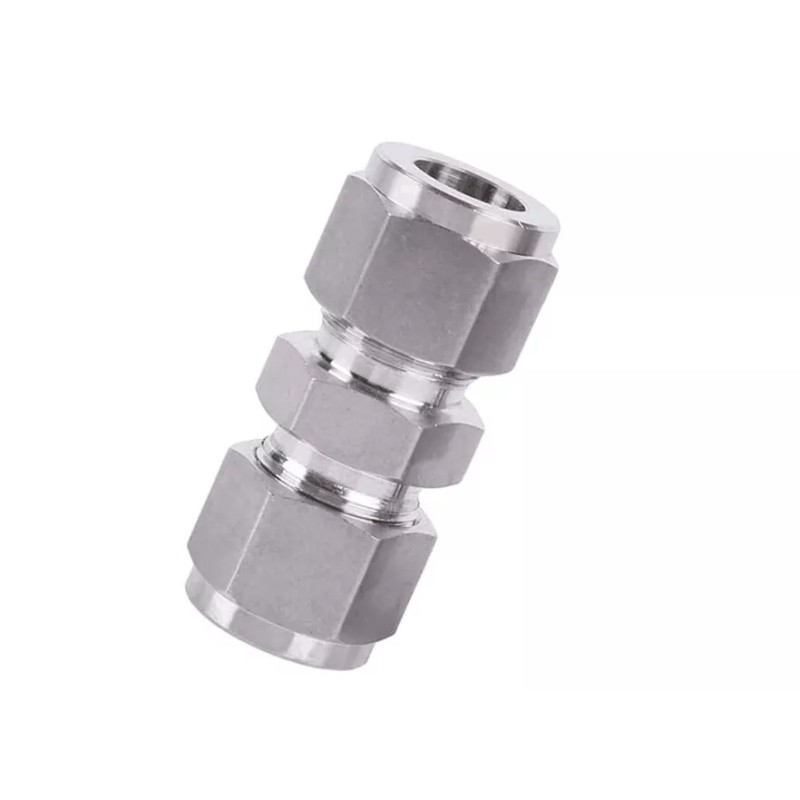 Hardwareeeer 304SS Compression Tube Fitting Union with Double Ferrules 3/8"