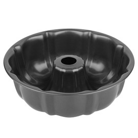 Novery 9.5" Non-stick Cake Pan, Heavy Duty Carbon Steel Fluted Tube Round Baking Pan,Buntz Pound Cake Pan Mold,Tube Bakeware,Baking Mold for Jello,Gelatin,Chocoflan,Flan