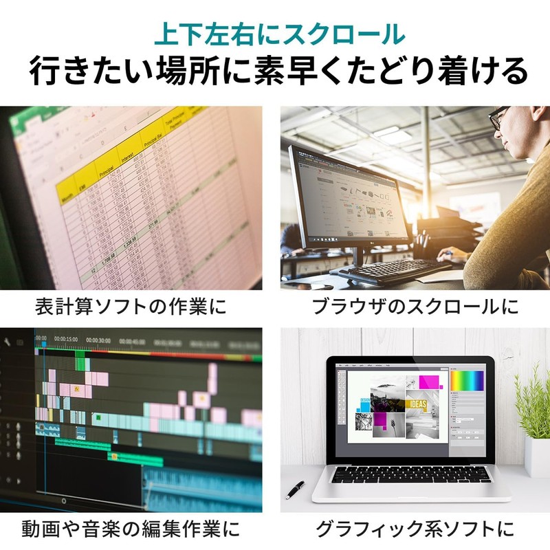 eSupply EZ4-MABT191W Bluetooth Mouse, Side Scrolling, Side Wheel, 3 Multi-Pairing,
