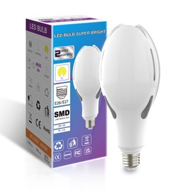 ORALUCE Super Bright LED Light Bulb 40W, ED90 E26 LED Bulb 500W Equivalent, 4000K Neutral White 4800LM, Garage Light Bulb Energy Saving Outdoor for Warehouse Street Yard Factory 1 Pack