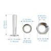 Lychee Light Manual Flush Valve Lever Assembly Repair Part Compatible