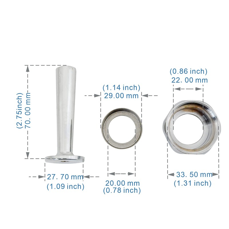 Lychee Light Manual Flush Valve Lever Assembly Repair Part Compatible