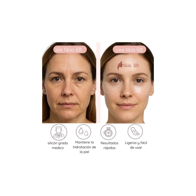 Parches Antiedad de Silicona Skin Lift Reutilizables Da y Noche