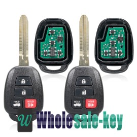 WHOLESALE KEY 2 for 2014 2015 2016 2017 Toyota Corolla Keyless Remote Car Key Fob HYQ12BEL H