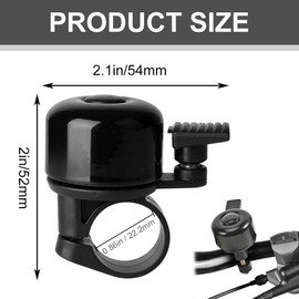 KYLOS Pack of 2 Bicycle Bell, Universal Loud Sound, Bicycle Bell, Classic Retro Bicycle Bell for Children and Adults, for Road Bike, Mountain Bike and Scooter, Black