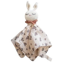 Bunny Lovey – Baby’s First Easter Gift – Custom Name Security Blanket for Infant or Toddler – Soft Plush Bunny Blanket for Boys & Girls – Easter Basket Filler Newborn Gift (Floral)