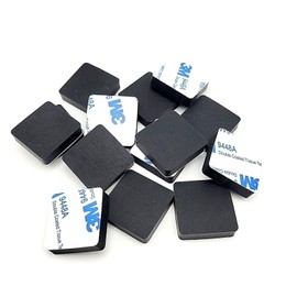 1" Square Silicone Rubber Stick On Feet Bumpers 3/16" Thick Adhesive Backed Pads 25mm Non Slip Surface Protectors for Furniture Cabinets and Audio Equipment (48 Pack)