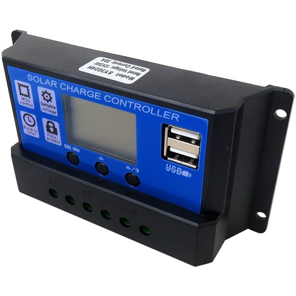 New Icelily Charge Controller Replacement for 30A Solar Panel Battery,