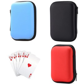 ARROMI Pack of 3 Playing Card Box, Playing Card Case, Playing Card Storage, Durable Card Box, Playing Cards for Storing Playing Cards, Playing Cards Storage (Red, Black, Blue), multicoloured, Modern