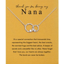 Baydurcan Nana Gifts Nana Birthday Gifts from Granddaughter Grandson, Necklace Gifts for Grandma in Birthday Christmas (NANA)