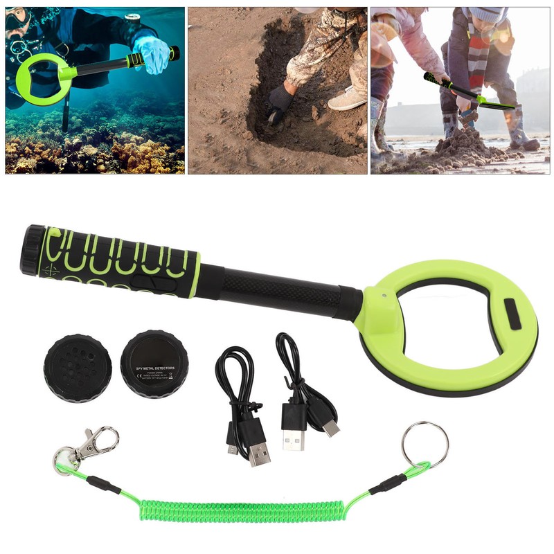 LED Metal Detector Round Head and Short Rod Handheld Metal