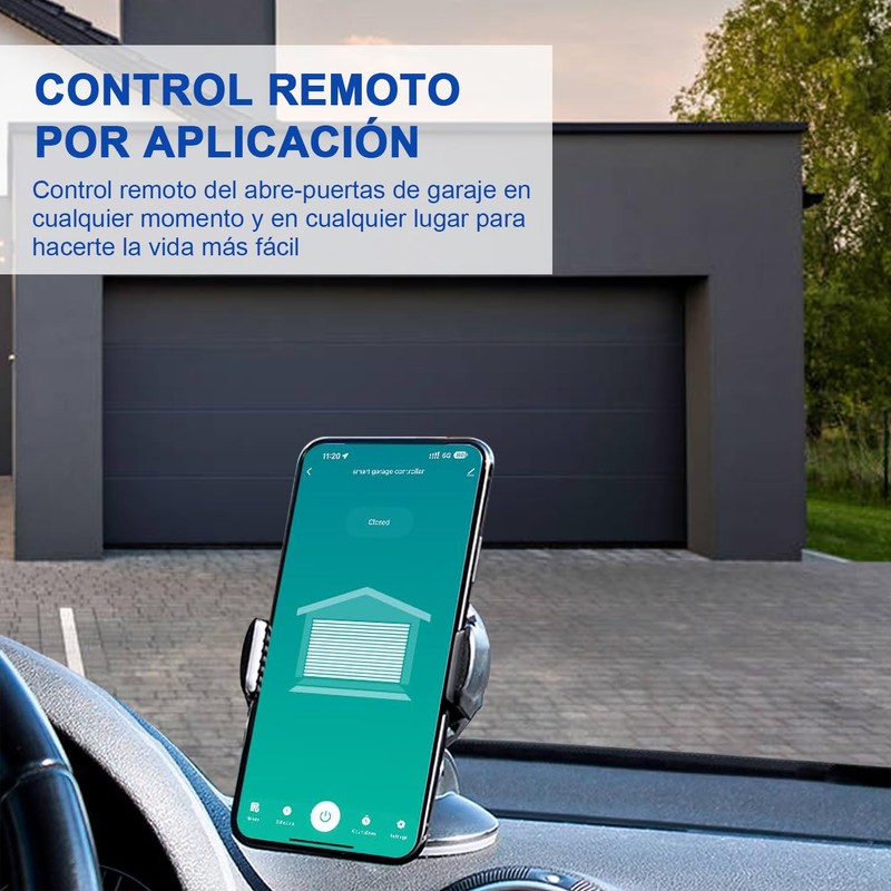 Smart WiFi Abridor de Puerta de Garaje Remoto, Wireless Voice