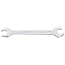 HAZET Double Open-Ended Spanner 450NA 1.1/16X1.1/4 Chrome-Plated, Spanner Size: 1.1⁄1⁄16 x 1.1⁄4 mm | Jaw Position: 15° | Shaft with Extra Sturdy Double T Profile | Made in Germany