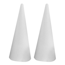 Felimoa Styrofoam Cone Shape Craft Christmas Tree Making DIY Set of 2