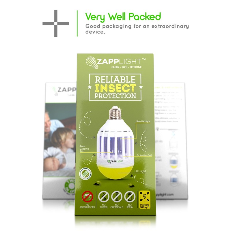 Zapplight ZAP402 Zapplight-Dual LED Lightbulb and Bug Light Zapper Pack