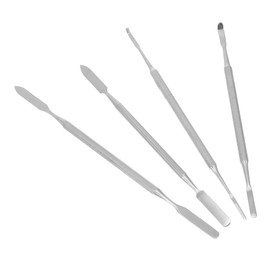 Gatuida 4Pcs Stainless Steel Makeup Stirring Rods Dual Head Manicure Mixing Sticks for Foundation Blush Eye Shadow Blending