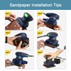 ZEITE 2.4 Amp 1/4 Sheet Sander with 12Pcs Sandpapers, Electric