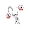 Padlock, Magnum Solid Steel Lock, 40mm Wide Silver Tone Metal