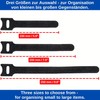 Velcro Cable Ties with Loop, Pack of 25, 20 cm