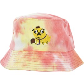 Pavilion Gift Company Life is Ruff-Pug Humorous Tie Dye Adult Bucket Hat, Multicolor, One-Size-Fits-Most