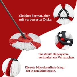 Set of 4 Replacement Floor Mop Covers - Compatible with Vileda Turbo 2-in-1 Mop, Microfibre Replacement Heads with Laundry Bag, Washable & Reusable for Laminate, Tiles, Parquet Flooring