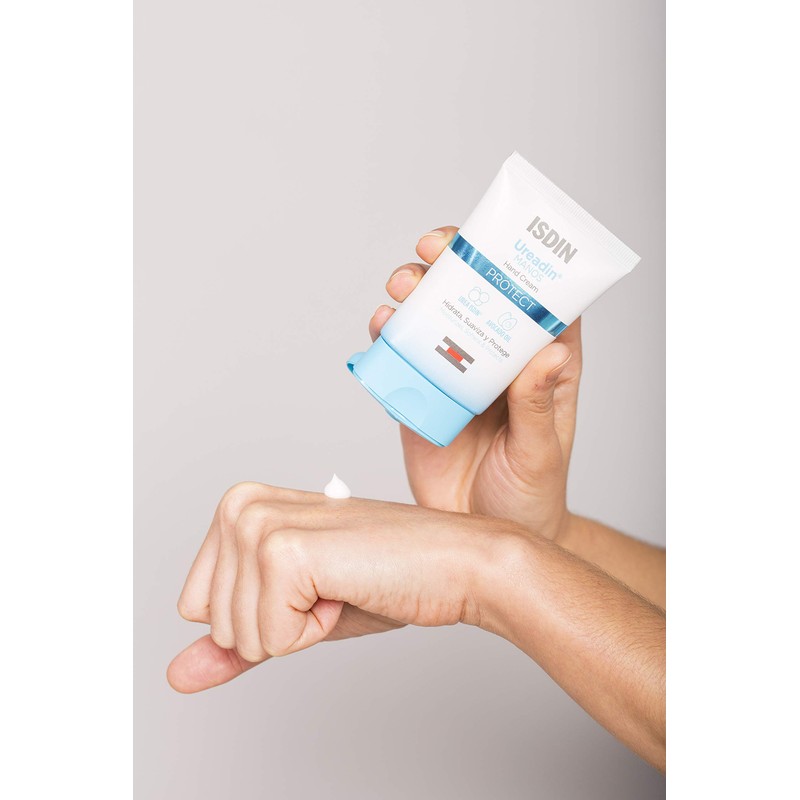 ISDIN Ureadin Protect Hand Cream (50 ml), Quick-Absorbent, Moisturising and