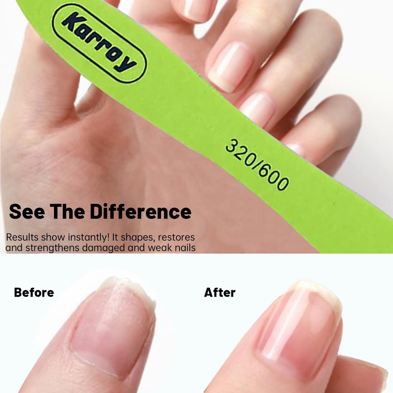 Karroy Limas de uñas y pulidores para uñas naturales de