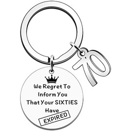 JETTOP Funny70th Birthday Gifts for Women Men Joke Happy 70th Birthday Gifts for Him Her We Regret To Inform You That Your Sixties Have Expired (70th)