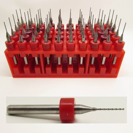 .0225" #74 Carbide Drill Bits Fifty Pieces - 1/8" Shanks - Factory Resharpened