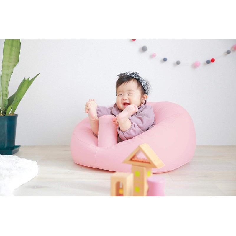 Richell Plush Baby Couch, Pink, 7 Months - 2 Years