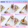 DASTTUIS 300 Pieces DIY Beadable Pen Kit – 100 Plastic