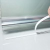 30" Chrome Framed Shower Door Replacement Bottom Deflector, Applied Mounting