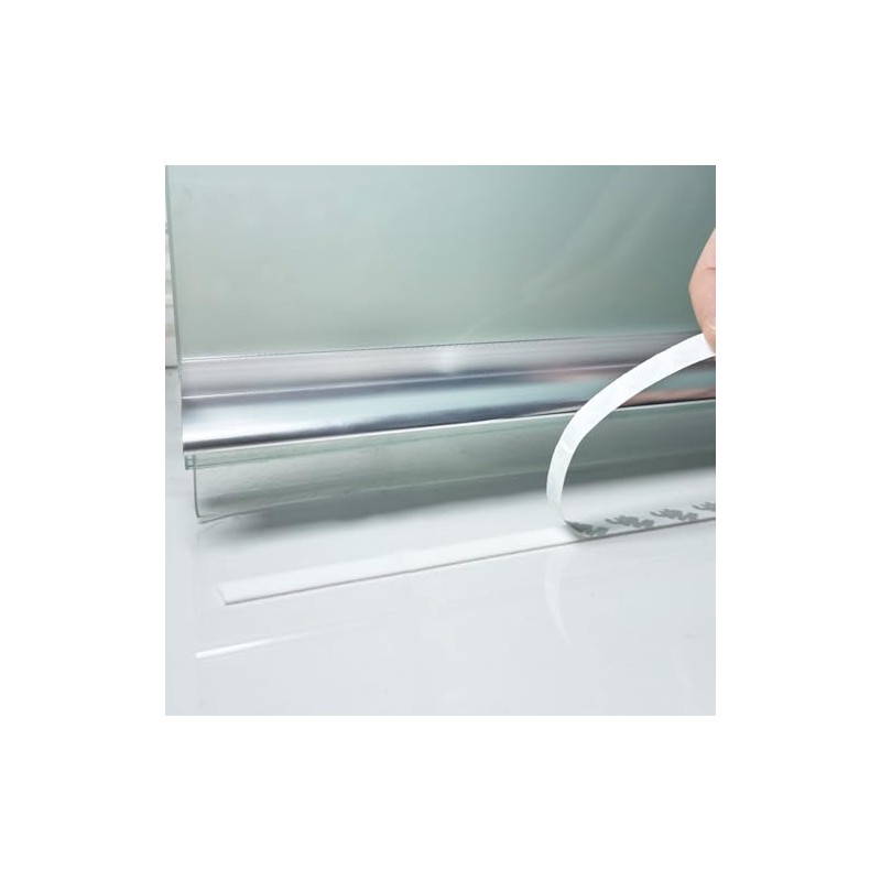 30" Chrome Framed Shower Door Replacement Bottom Deflector, Applied Mounting