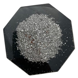 CHONIT Orgonite Coaster for Drinks or Mobile Phones, Black, Orgonite Plate as EMF Protection Against Radiation or as Decoration for Home (Black)