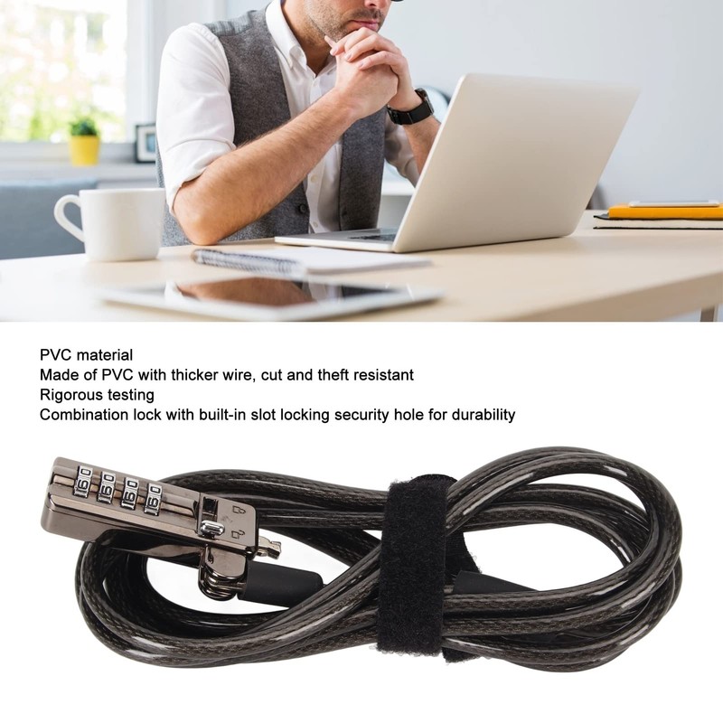 Dell Laptop Lock, Computer Laptop Cable Lock with 4 Digit