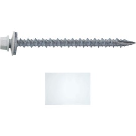 #10 Metal Roofing Screws: (1000) Screws x 2-1/2" Brite White Hex Washer Head Sheet Metal Roof Screw. Self Starting/Tapping EPDM Washer. Colored Head for Corrugated Roofing