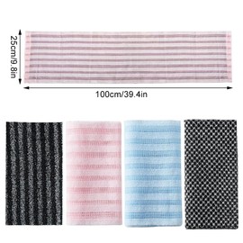 2pieces Blissal Exfoliating Shower Towel Sponges For Men Women 2 Pcs Extra Long Washcloth Mens Shower Scrubber Polyester, D
