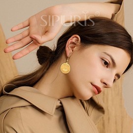 SIPURIS Celtic Lucky Clover Earrings for Women Irish Clover Earrings Lucky Hat Charm Earrings St Patrick's Day Amulet for Women Jewelry Gift, One size, Stainless Steel, No Gemstone