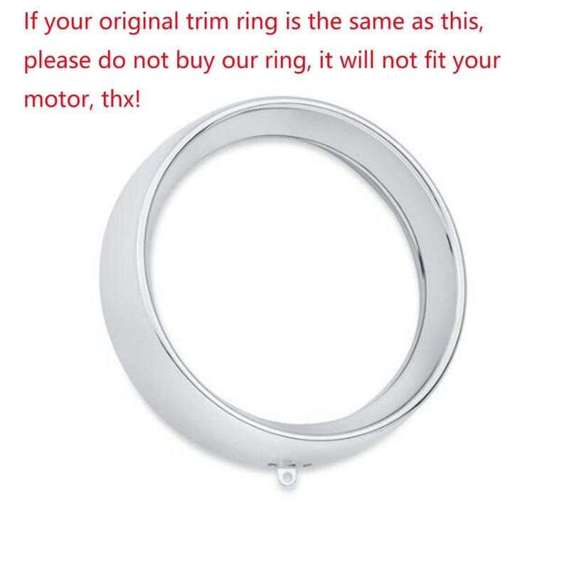 Headlamp Headlight Trim Ring 7 inch Fit for Harley Motorcycle