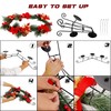 Joliyoou Christmas Tabletop Centerpieces, Metal Candle Holder with 3 Flameless