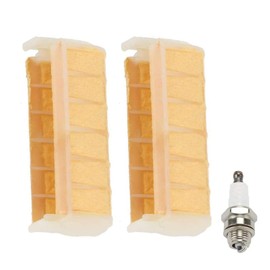 VOANZO Gas Powered Chainsaw Parts Set 2PCS Air Filter with Spark Plug for Stihl 021 023 025 MS210 MS230 MS250 1123 120 1613