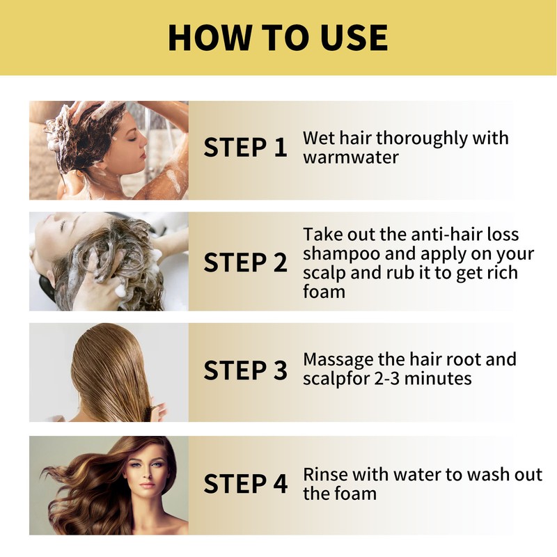100ml Ginger Hair Regrowth Shampoo Dandruff Removal Itching Relief Deep