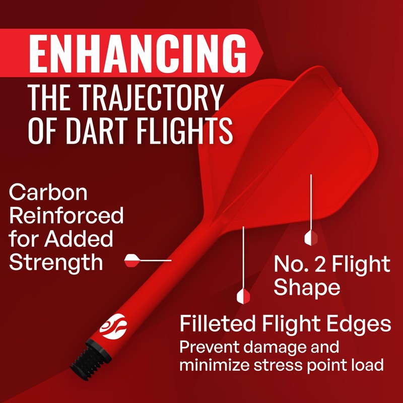 Shot! Darts Flight Deck One Piece Dart Flight and Shaft