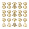 sourcing map 20Pack Brass Chicago Screws, 4x10mm Concave Screw Back