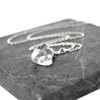 Crystal Quartz Necklace Sterling Silver Trilliant Clear Gemstone Faceted Briolette