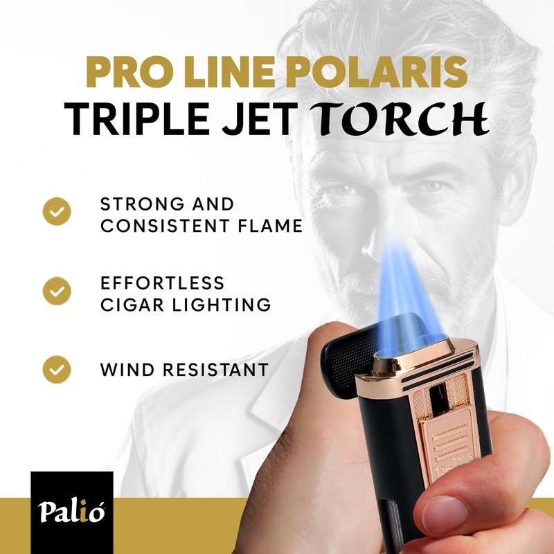 Palió PRO Line, Polaris Triple Jet Torch Lighter. Pull Down