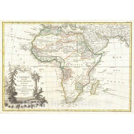 Historic Map : Africa, Janvier, 1762 v2, Vintage Wall Décor : 24in x 16in